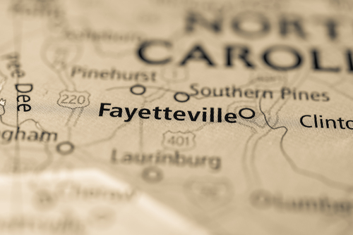 map showing fayetteville