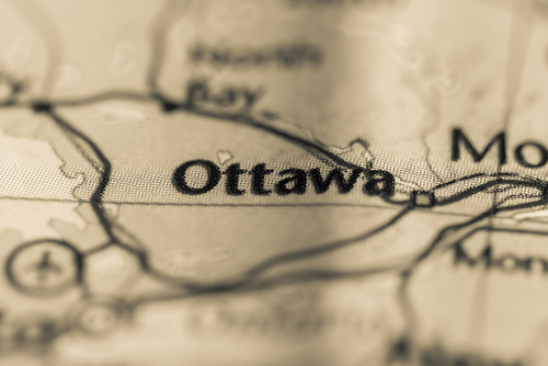 map showing ottawa